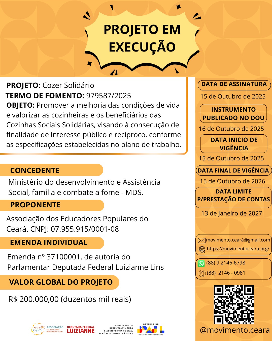 Projeto Cozer Solidário