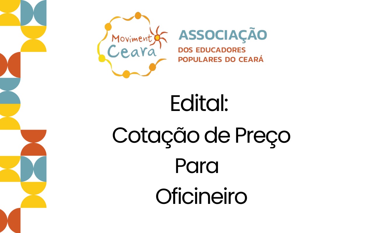Edital 03/2026 – Cotação Prévia de Preços para Contratação de Empresa Oficineiro – Cozer Solidário (MDS)